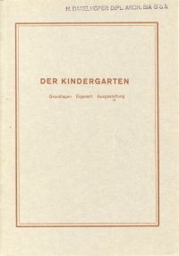 Der Kindergarten. (Umschlag)