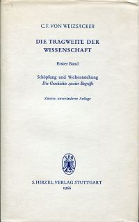 Weizsäcker, Schöpfung und Weltentstehung. (Umschlag)