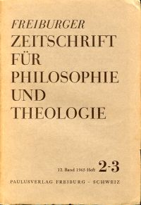Freiburger Zeitschrift für Philosophie und Theologie, 12. Band, Heft 2-3 (Umschlag)