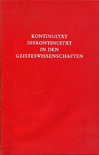 Trümpy, Kontinuität, Diskontinuität in den Geisteswissenschaften. (Umschlag)