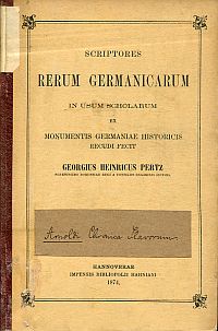 Arnoldus: Arnoldi Chronica Slavorum. (Umschlag)