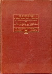 Zimmer, Die romanischen Literaturen und Sprachen. (Umschlag)