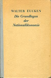 Eucken, Die Grundlagen der Nationalökonomie. (Umschlag)