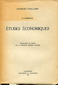 Etudes économiques. (Umschlag)