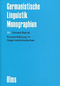 Balnat, Kurzwortbildung im Gegenwartsdeutschen. (Umschlag)
