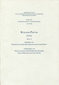 Corsten, Kölner Papyri (P. Köln), Band 8. (Umschlag)
