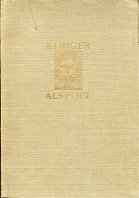 Avenarius, Max Klinger als Poet. (Umschlag)