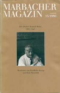 Der Dichter Konrad Weiss. (Umschlag)