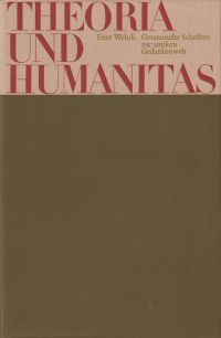 Wehrli, Theoria und Humanitas. (Umschlag)