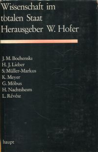 Hofer, Wissenschaft im totalen Staat. (Umschlag)
