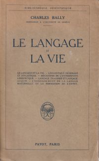 Bally, Le langage et la vie. (Umschlag)