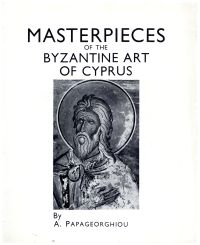 Papageorgiu, Masterpieces of the byzantine art of Cyprus. (Umschlag)