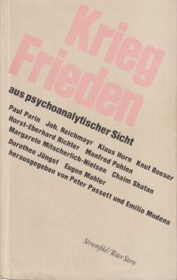 Passett, Krieg und Frieden aus psychoanalytischer Sicht. (Umschlag)