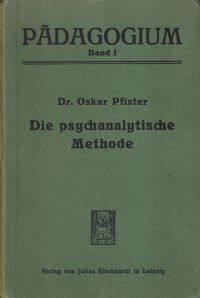 Pfister, Die psychanalytische Methode. (Umschlag)