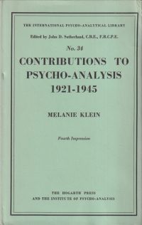Klein, Contributions to Psycho-analysis. (Umschlag)