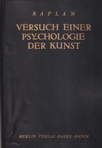 Kaplan, Versuch einer Psychologie der Kunst. (Umschlag)