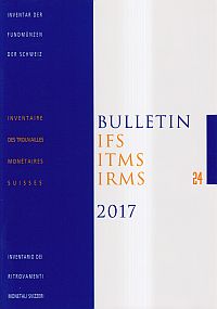 Bulletin IFS, ITMS, IRMS / IFS, Inventar der Fundmünzen der Schweiz, 24  (2017) (Umschlag)