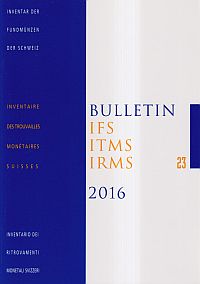 Bulletin IFS, ITMS, IRMS / IFS, Inventar der Fundmünzen der Schweiz, 23  (2016) (Umschlag)