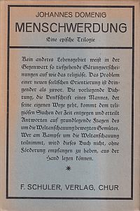 Domenig, Menschwerdung. (Umschlag)