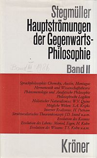 Stegmüller, Hauptströmungen der Gegenwartsphilosophie. (Umschlag)