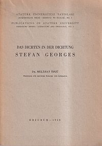 Özgü, Das Dichten in der Dichtung Stefan Georges. (Umschlag)