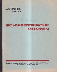 Leo Hamburger Auktionskatalog No. 97. (Umschlag)