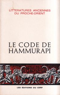 Le Code de Hammurabi. (Umschlag)