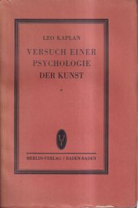 Kaplan, Versuch einer Psychologie der Kunst. (Umschlag)