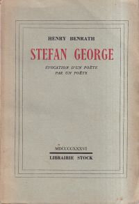 Benrath, Stefan George. (Umschlag)