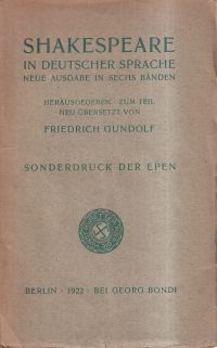 Shakespeare, Venus und Adonis. (Umschlag)