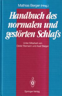 Berger, Handbuch des normalen und gestörten Schlafs. (Umschlag)