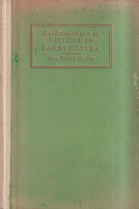 Messer, Erläuterungen zu Nietzsches Zarathustra. (Umschlag)